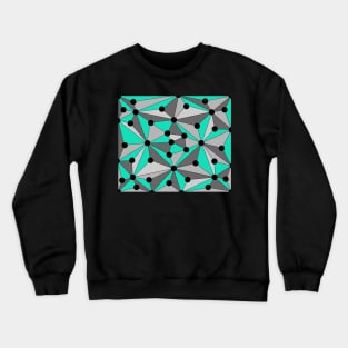 Abstract geometric pattern - gray and turkiz. Crewneck Sweatshirt